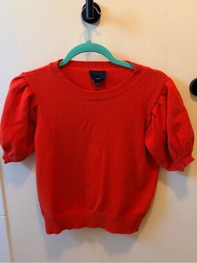 LUMIERE short sleeved sweater, red crewneck size small